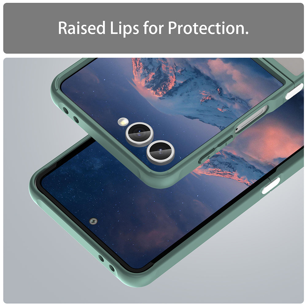 Custodia MagSafe per Samsung Galaxy Z Flip7 F766, Techsuit, HaloFrost II, Verde