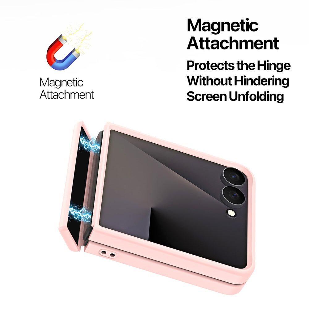 Custodia MagSafe per Samsung Galaxy Z Flip8 F776, DUX DUCIS, Yind, Rosa Chiaro