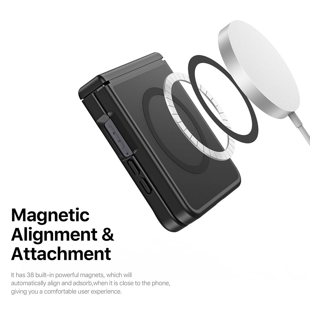 Custodia MagSafe per Samsung Galaxy Z Flip8 F776, DUX DUCIS, Yind, Rosa Chiaro