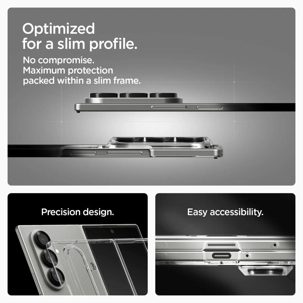 Custodia MagSafe per Samsung Galaxy Z Fold7 F966, Spigen, Air Skin, Trasparente ACS09545