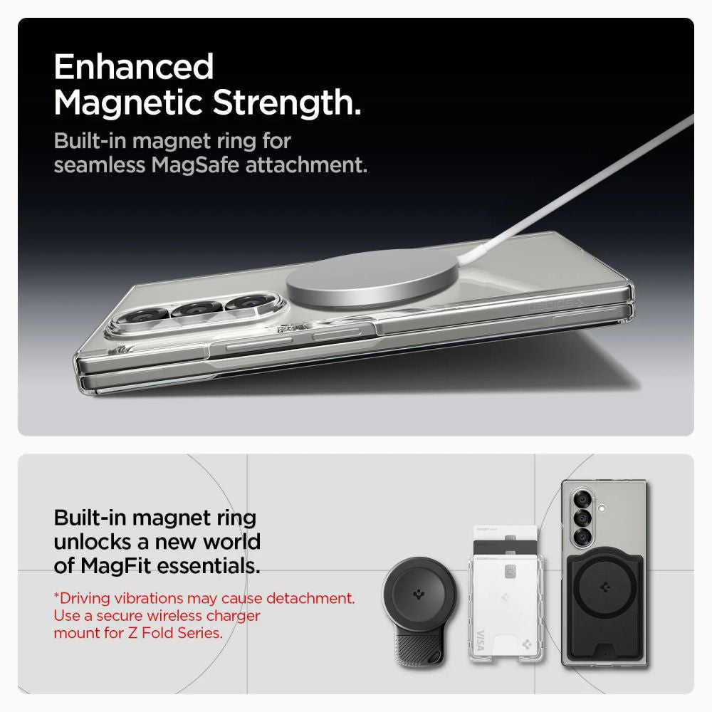 Custodia MagSafe per Samsung Galaxy Z Fold7 F966, Spigen, Air Skin, Trasparente ACS09545