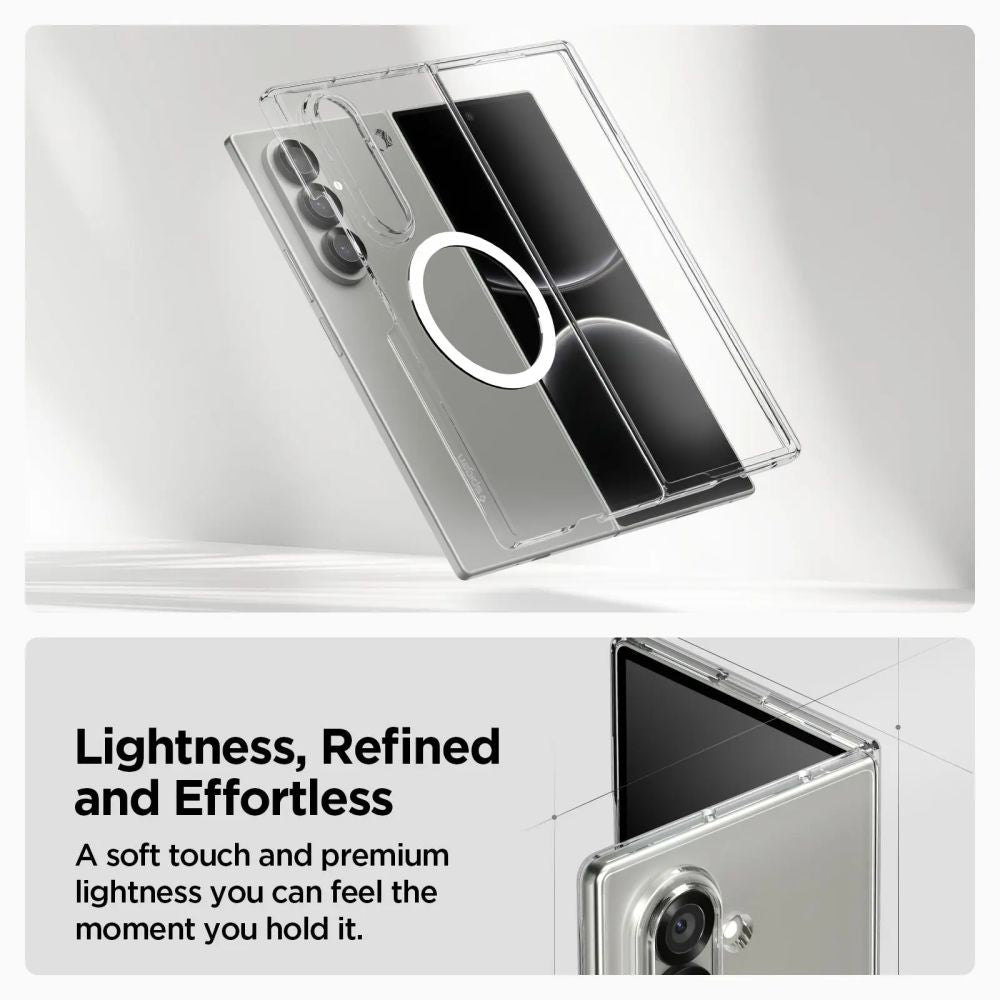 Custodia MagSafe per Samsung Galaxy Z Fold7 F966, Spigen, Air Skin, Trasparente ACS09545