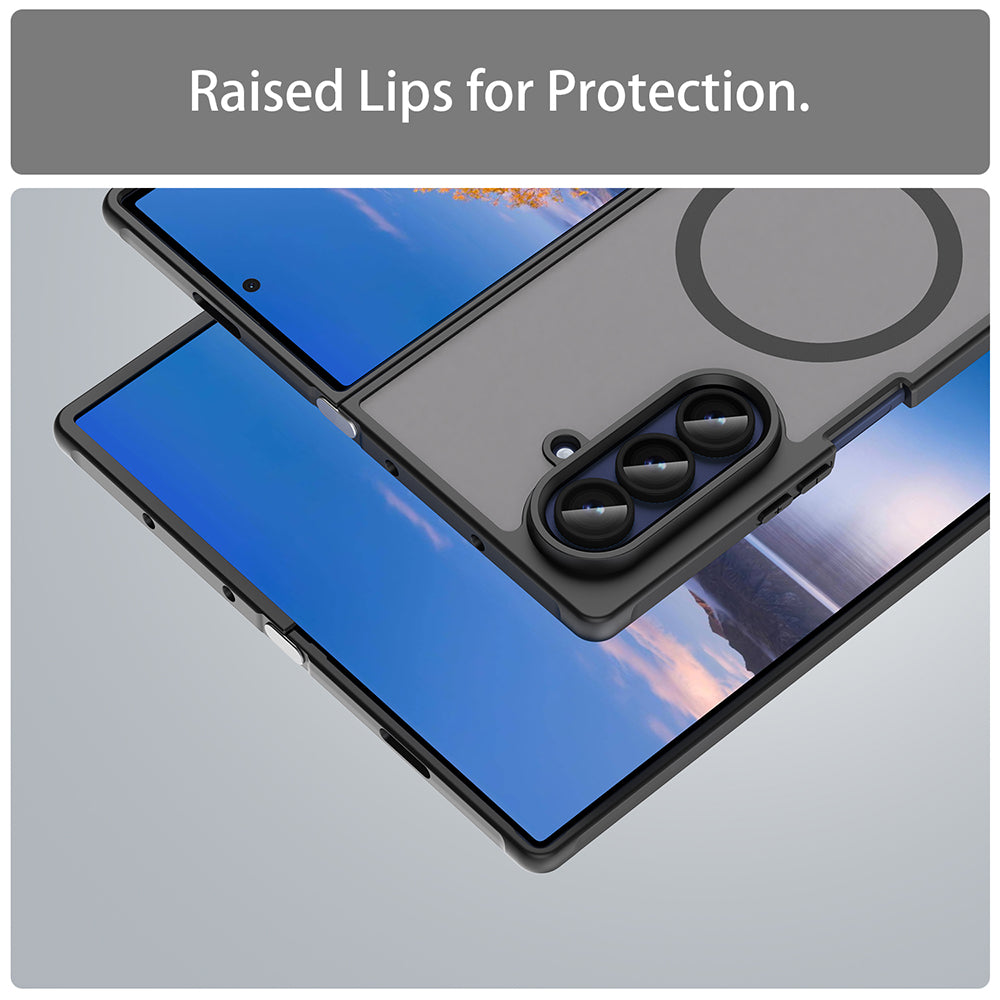 Custodia MagSafe per Samsung Galaxy Z Fold7 F966, Techsuit, HaloFrost II, Nera