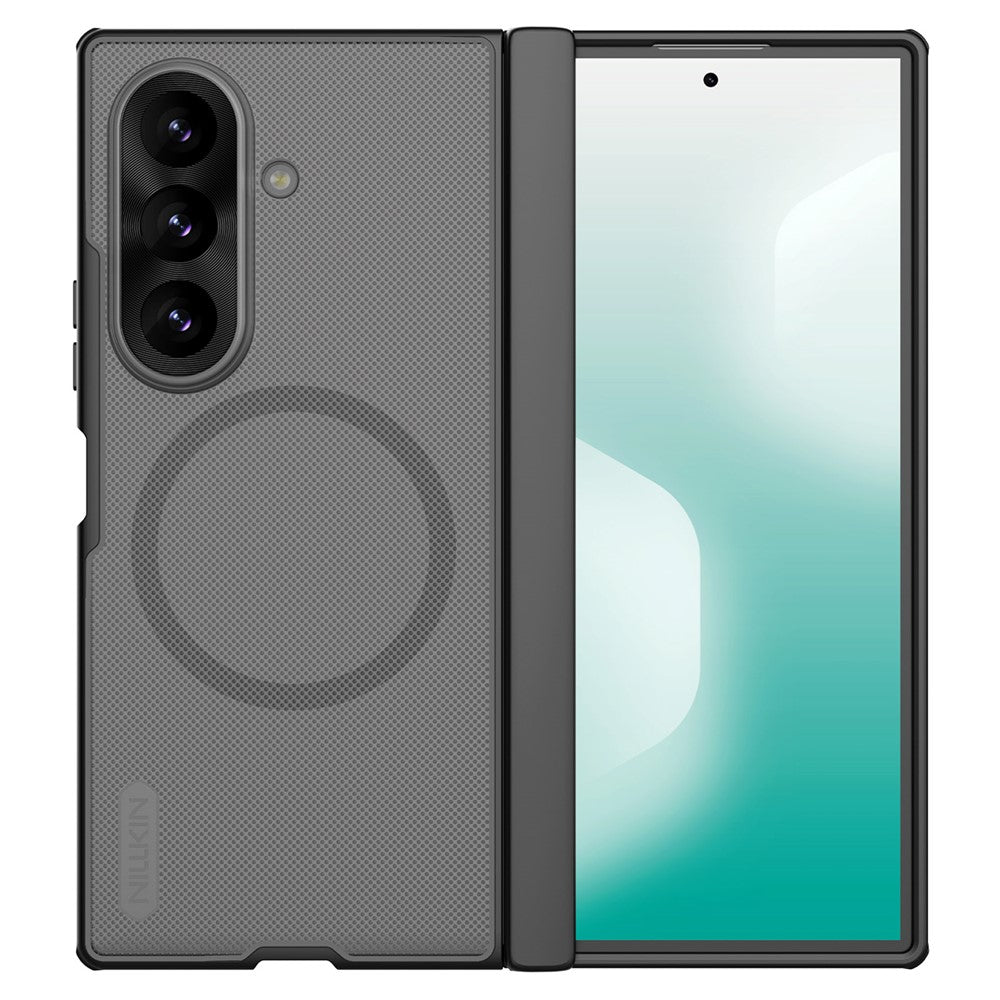 Custodia MagSafe per Samsung Galaxy Z Fold8 Ultra F976, Nillkin, Super Frosted Shield, Nero Trasparente