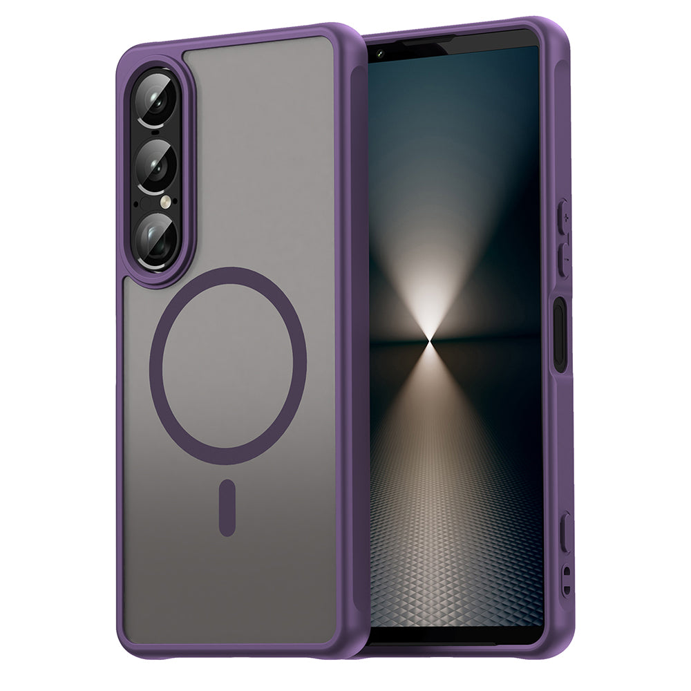 Custodia MagSafe per Sony Xperia 1 VII, Techsuit, HaloFrost II, Viola