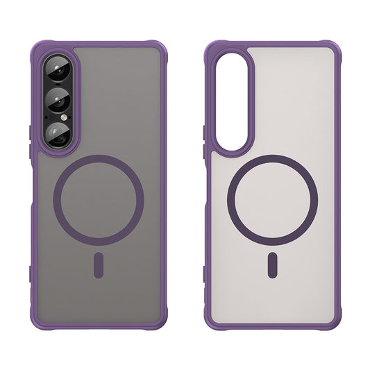 Custodia MagSafe per Sony Xperia 1 VII, Techsuit, HaloFrost II, Viola