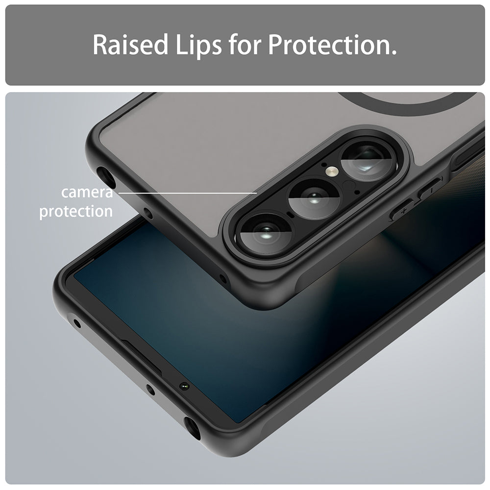 Custodia MagSafe per Sony Xperia 1 VII, Techsuit, HaloFrost II, Nera