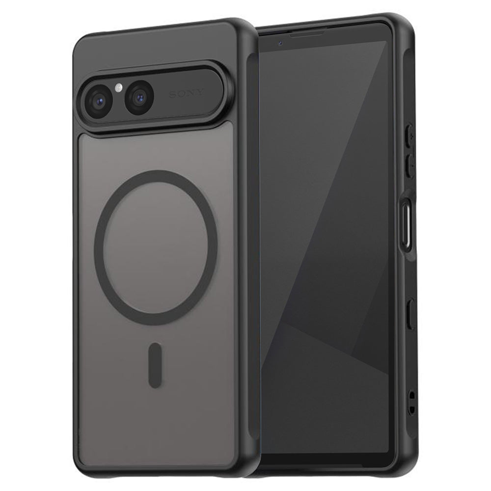 Custodia MagSafe per Sony Xperia 10 VII, Techsuit, HaloFrost II, Nera