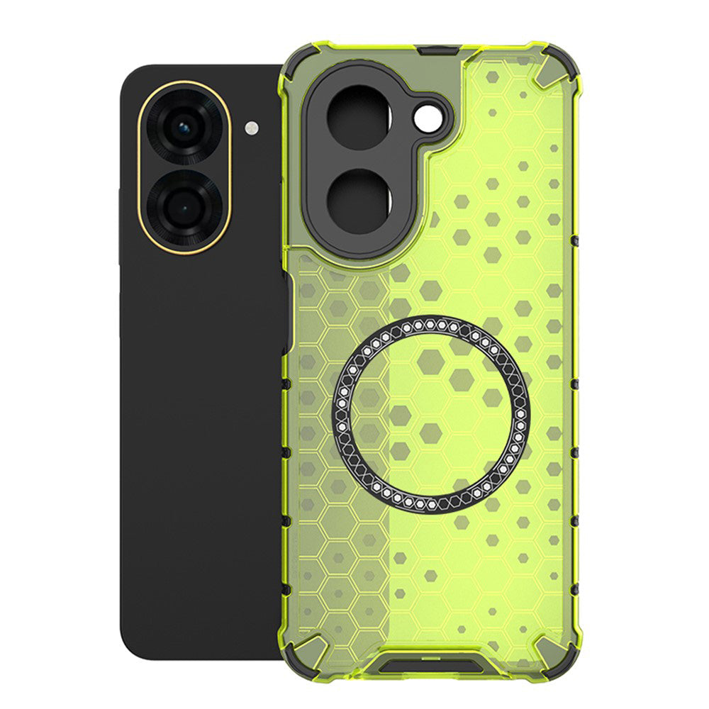 Custodia MagSafe per Xiaomi Redmi A5 4G (Regionale), Techsuit, HoneyComb Shield, Verde