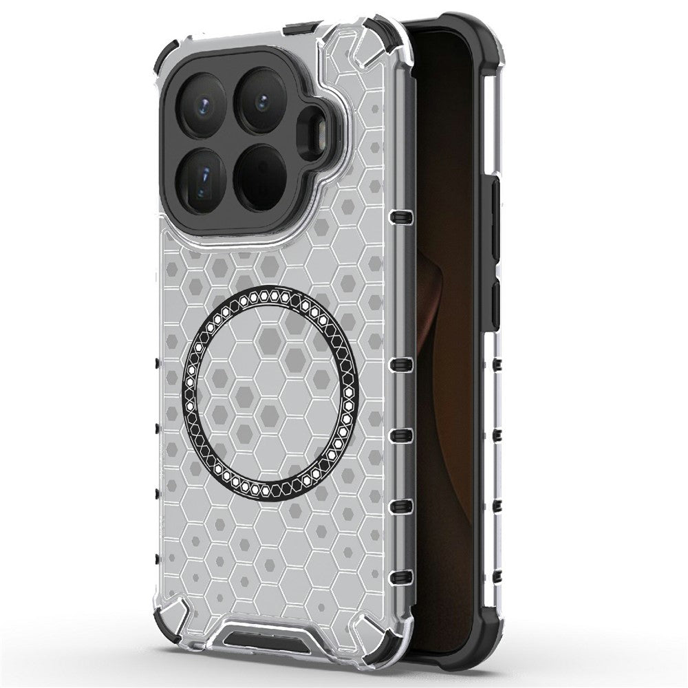Custodia MagSafe per Xiaomi 15T Pro, Techsuit, HoneyComb Shield, Bianca