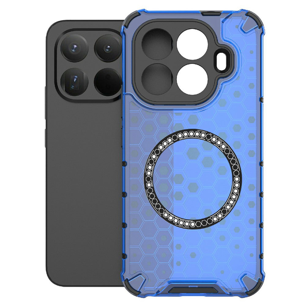Custodia MagSafe per Xiaomi 15T Pro, Techsuit, HoneyComb Shield, Blu