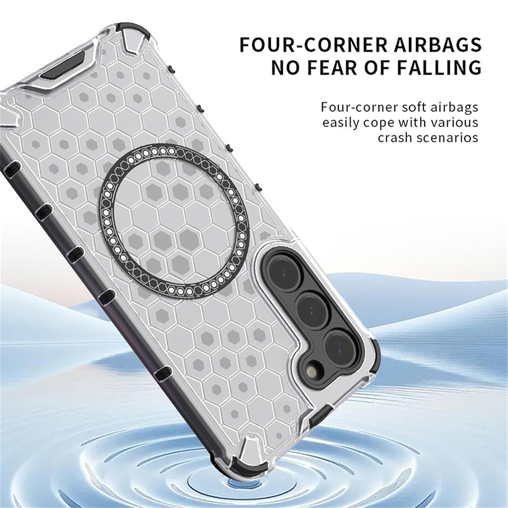 Custodia MagSafe per Xiaomi 15T, Techsuit, HoneyComb Shield, Nera