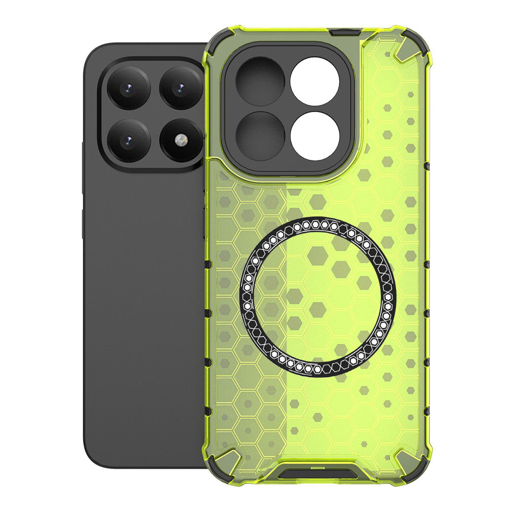 Custodia MagSafe per Xiaomi 15T, Techsuit, HoneyComb Shield, Verde