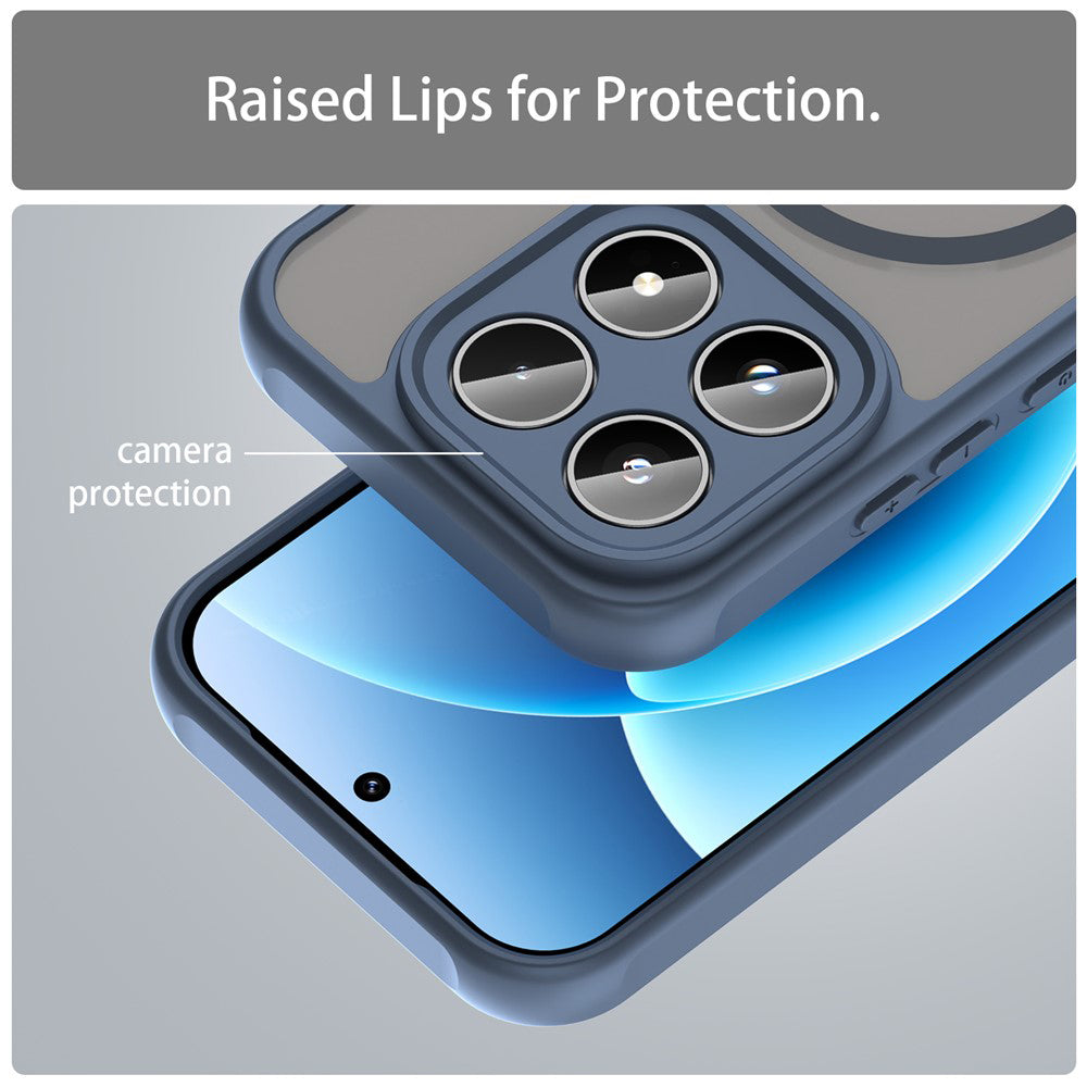 Custodia MagSafe per Xiaomi 17, Techsuit, HaloFrost II, Blu Navy