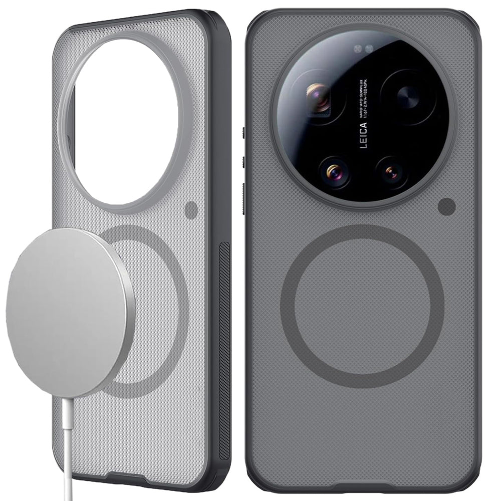 Custodia MagSafe per Xiaomi 17 Ultra, Nillkin, Super Shield Pro, Nera Trasparente Satinata