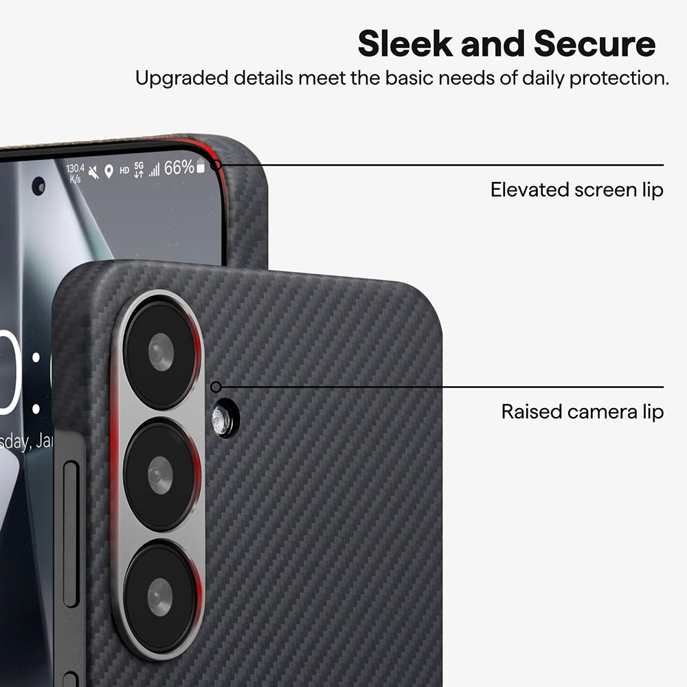 Custodia MagSafe per Xiaomi 17 Ultra, Techsuit, Fibra di Aramid, Nera