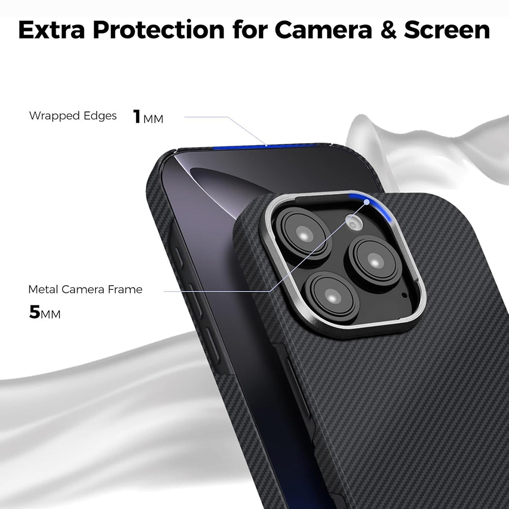 Custodia MagSafe per Xiaomi 17 Ultra, Techsuit, Fibra di Aramid, Nera
