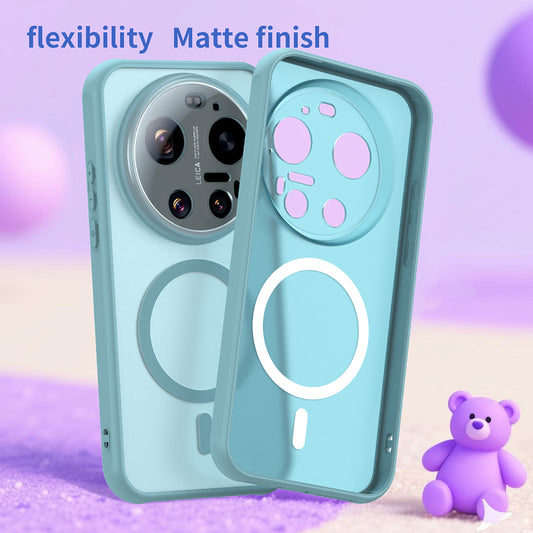 Custodia MagSafe per Xiaomi 17 Ultra, Techsuit, HaloFrost II, Verde Chiaro
