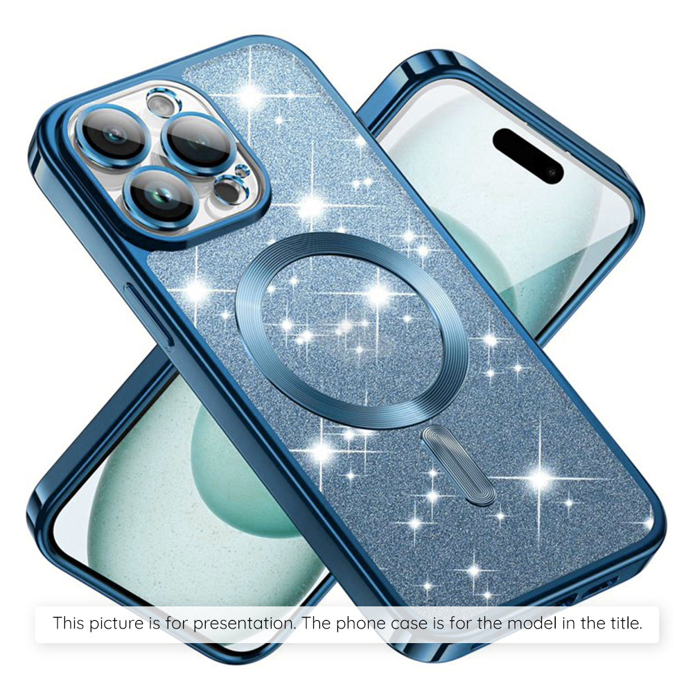 Custodia MagSafe per Xiaomi 17T, Techsuit, Luxury Glitter, Blu