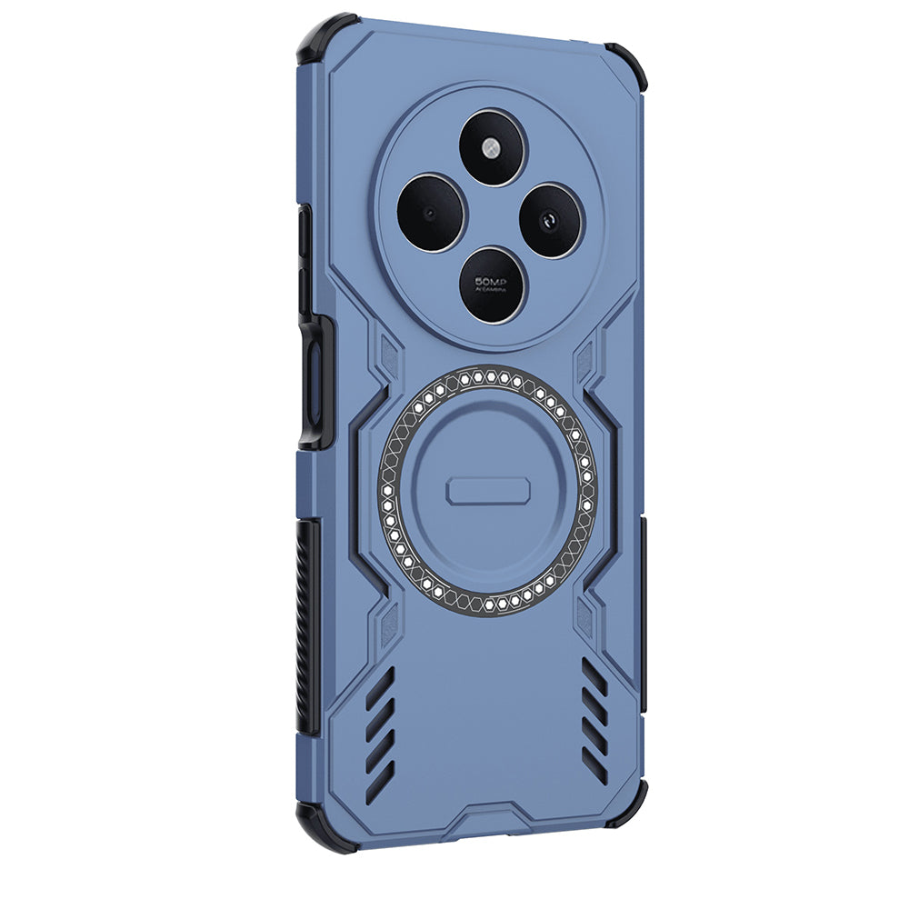 Custodia MagSafe per Xiaomi Poco C75 / Redmi 14C, Techsuit, ArmorMag, Blu