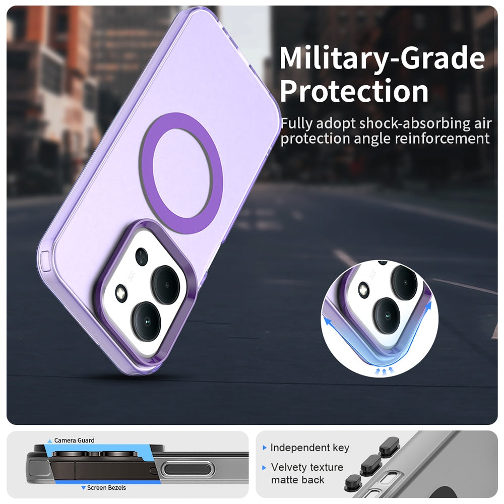 MagSafe Case for Xiaomi Poco C85 4G / Redmi 15C 5G / 15C 4G, Techsuit, CandyCase, Purple