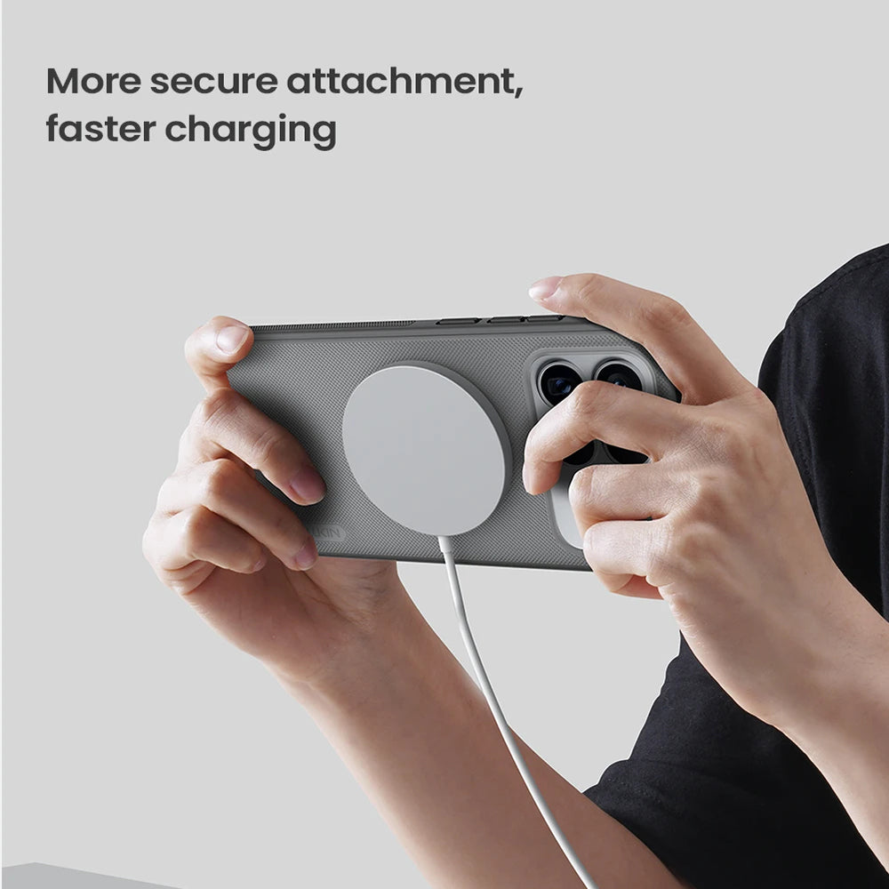 Custodia MagSafe per Xiaomi Poco F8 Ultra, Nillkin, Super Shield Pro, Nera Trasparente Satinata