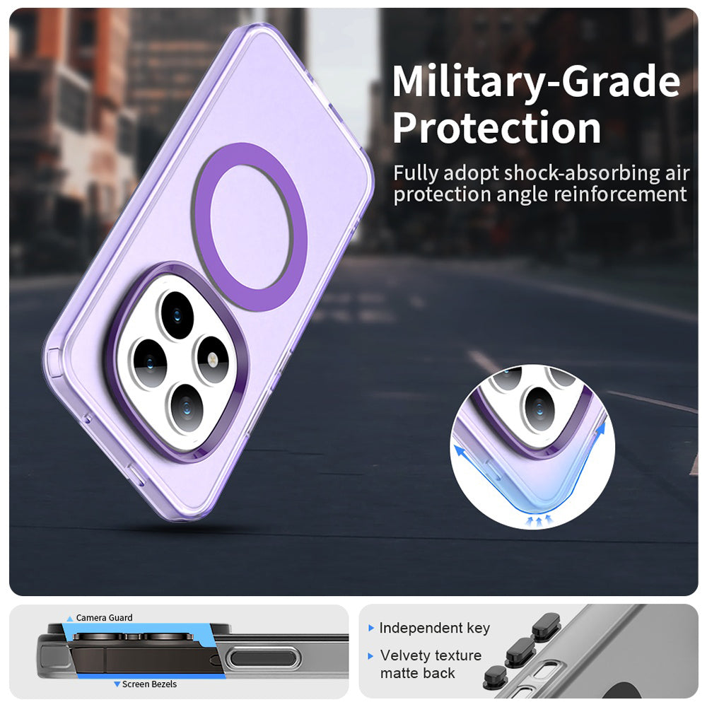 Custodia MagSafe per Xiaomi Poco M8 Pro / Redmi Note 15 Pro+ 5G, Techsuit, CandyCase, Viola