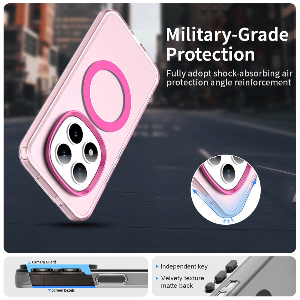 Custodia MagSafe per Xiaomi Poco M8 Pro / Redmi Note 15 Pro+ 5G, Techsuit, CandyCase, Rosa