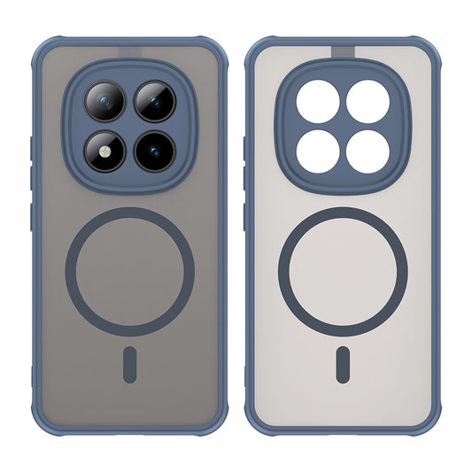 Custodia MagSafe per Xiaomi Poco M8 Pro / Redmi Note 15 Pro+ 5G, Techsuit, HaloFrost II, Blu Navy