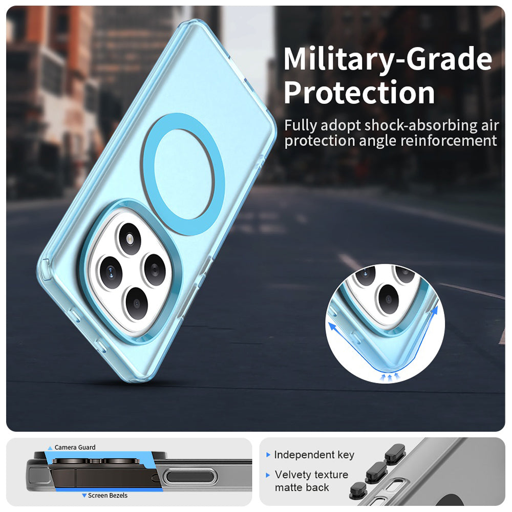Custodia MagSafe per Xiaomi Poco M8 / Redmi Note 15 5G / Note 15 4G, Techsuit, CandyCase, Blu
