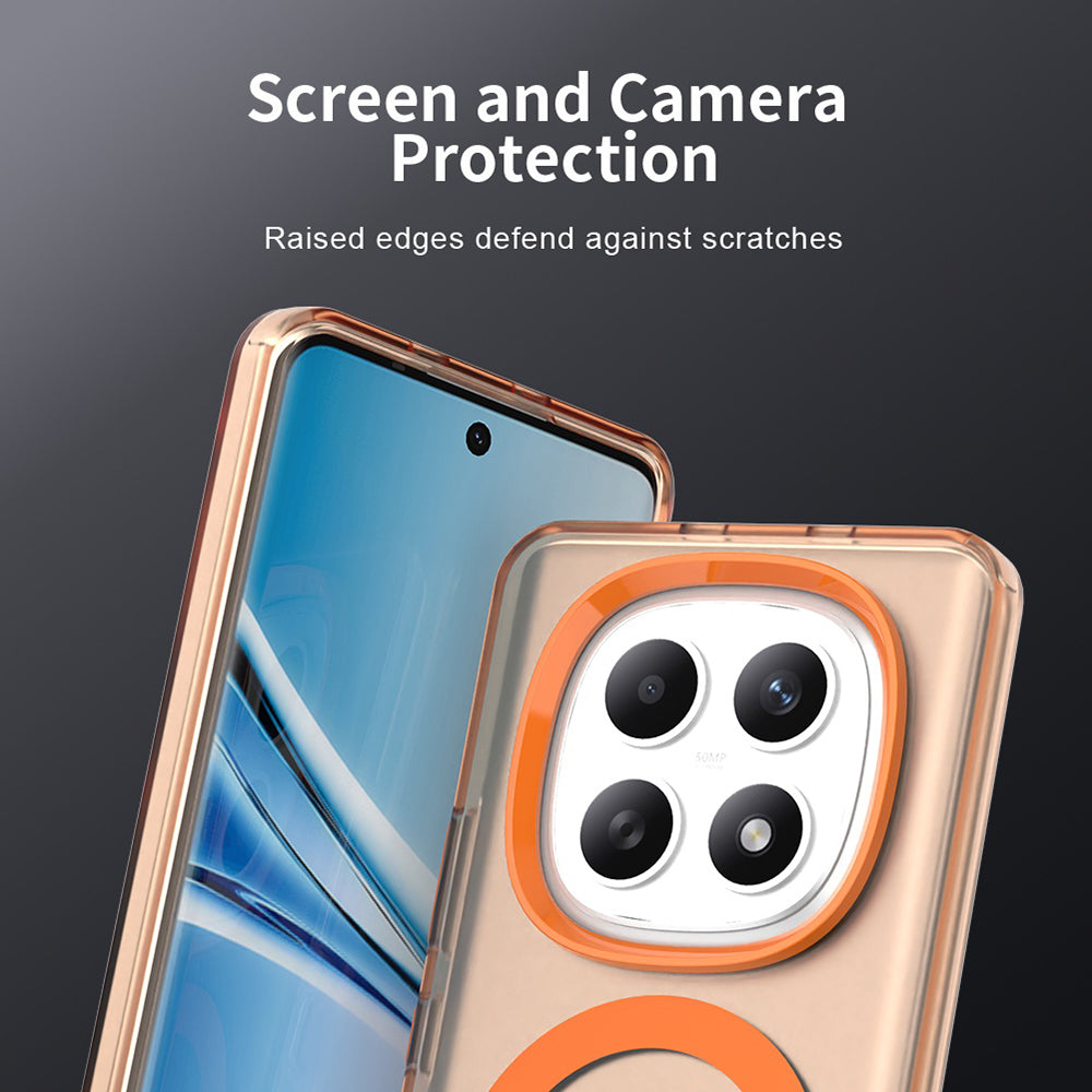 Custodia MagSafe per Xiaomi Poco M8 / Redmi Note 15 5G / Note 15 4G, Techsuit, CandyCase, Arancione