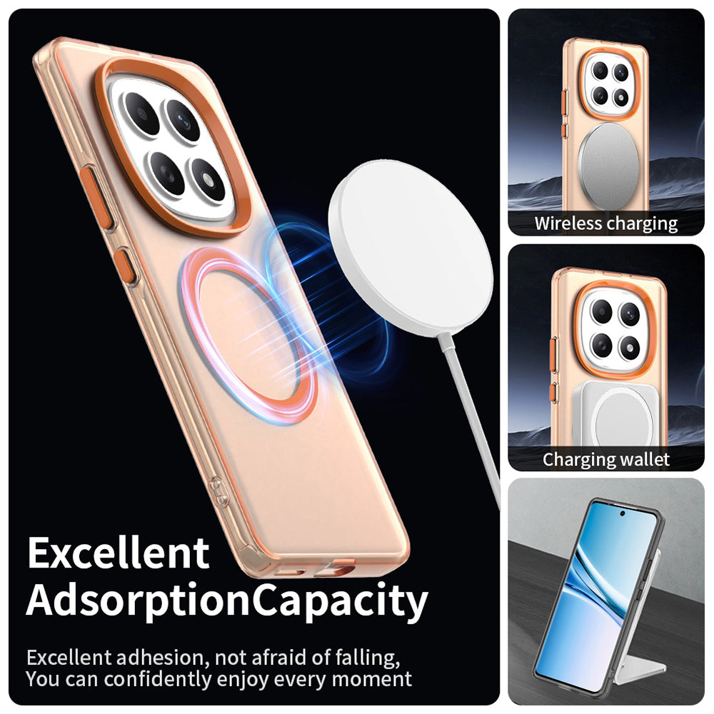 Custodia MagSafe per Xiaomi Poco M8 / Redmi Note 15 5G / Note 15 4G, Techsuit, CandyCase, Arancione