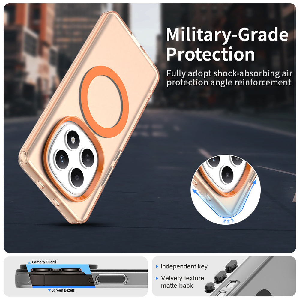 Custodia MagSafe per Xiaomi Poco M8 / Redmi Note 15 5G / Note 15 4G, Techsuit, CandyCase, Arancione