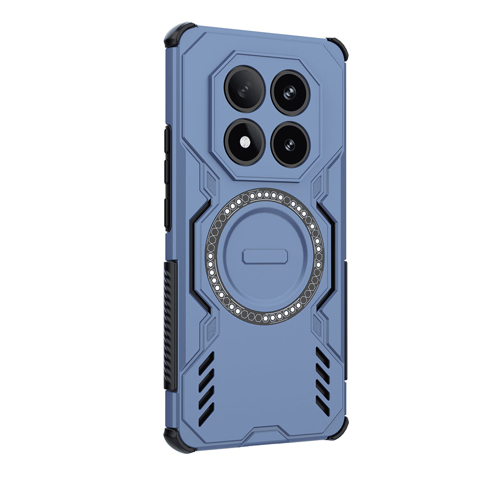 Custodia MagSafe per Xiaomi Poco X7 / Redmi Note 14 Pro 5G, Techsuit, ArmorMag, Blu