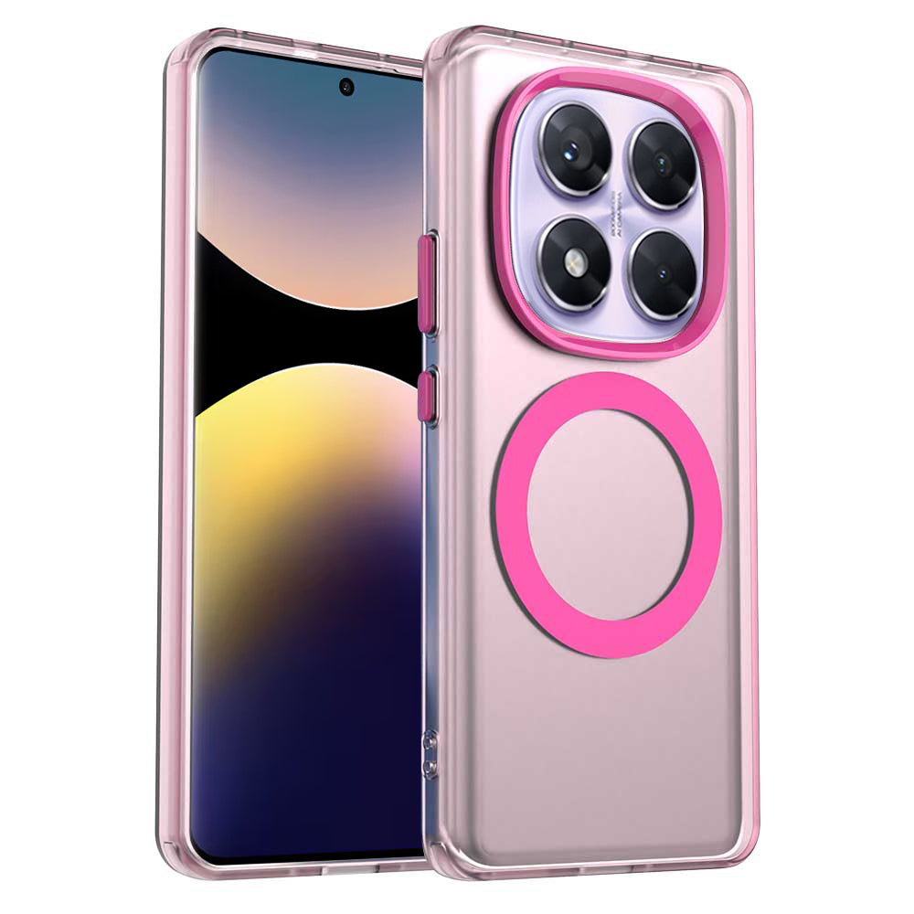 Custodia MagSafe per Xiaomi Poco X7 / Redmi Note 14 Pro 5G, Techsuit, CandyCase, Rosa