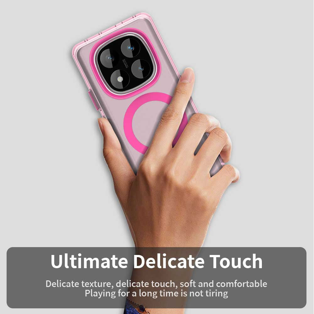Custodia MagSafe per Xiaomi Poco X7 / Redmi Note 14 Pro 5G, Techsuit, CandyCase, Rosa