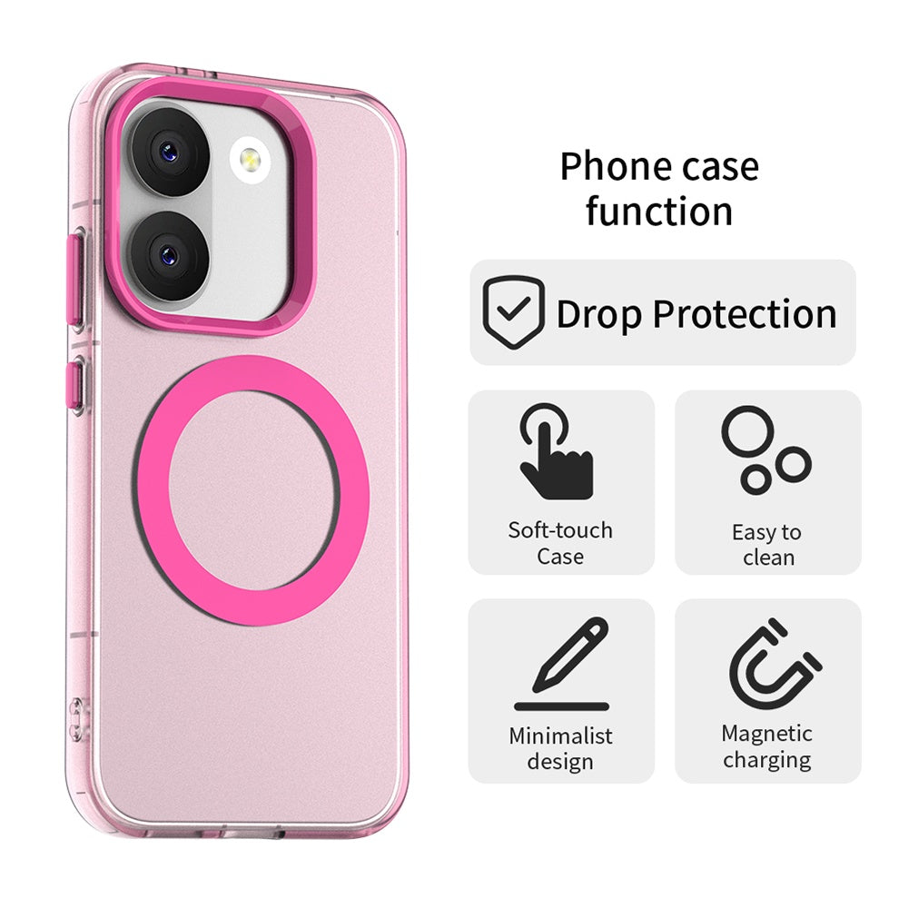 Custodia MagSafe per Xiaomi Poco X8 Pro, Techsuit, CandyCase, Rosa