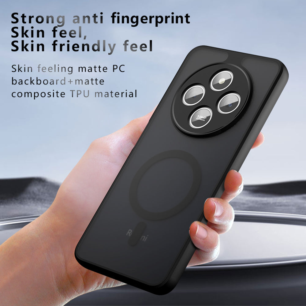 Custodia MagSafe per Xiaomi Redmi 14C, Techsuit, PureFrost, Nera