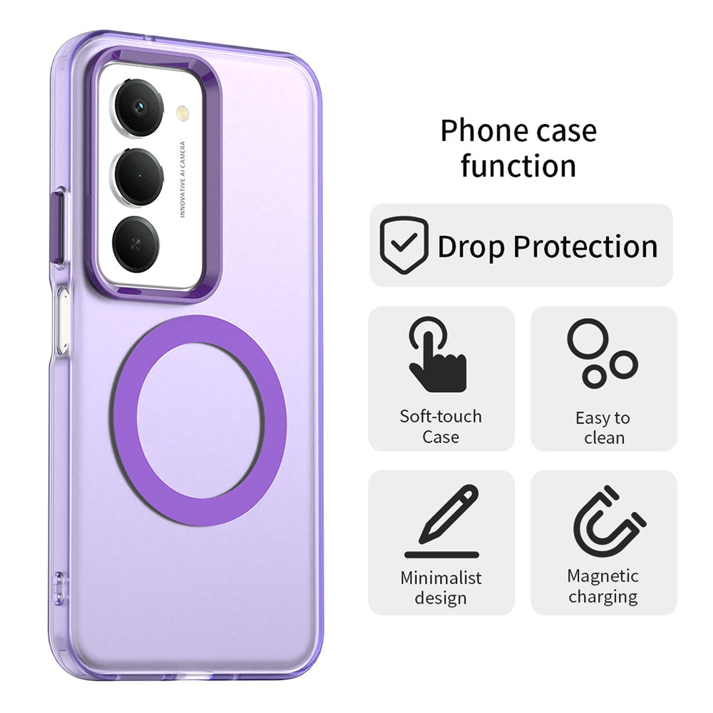 Custodia MagSafe per Xiaomi Redmi 15 5G / 15 4G, Techsuit, CandyCase, Viola