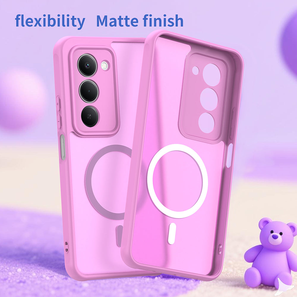 Custodia MagSafe per Xiaomi Redmi 15 5G / 15 4G, Techsuit, HaloFrost II, Rosa