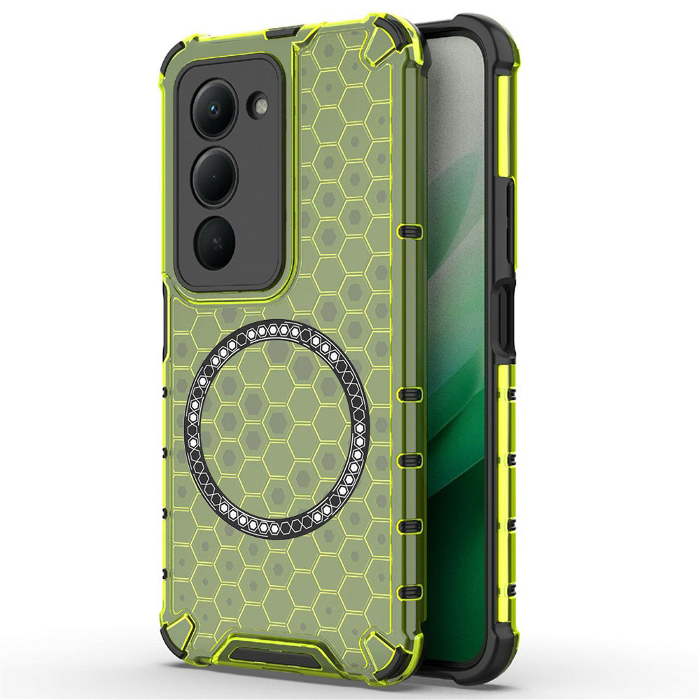 Custodia MagSafe per Xiaomi Redmi 15 5G / 15 4G, Techsuit, HoneyComb Shield, Verde