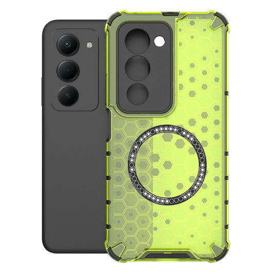 Custodia MagSafe per Xiaomi Redmi 15 5G / 15 4G, Techsuit, HoneyComb Shield, Verde