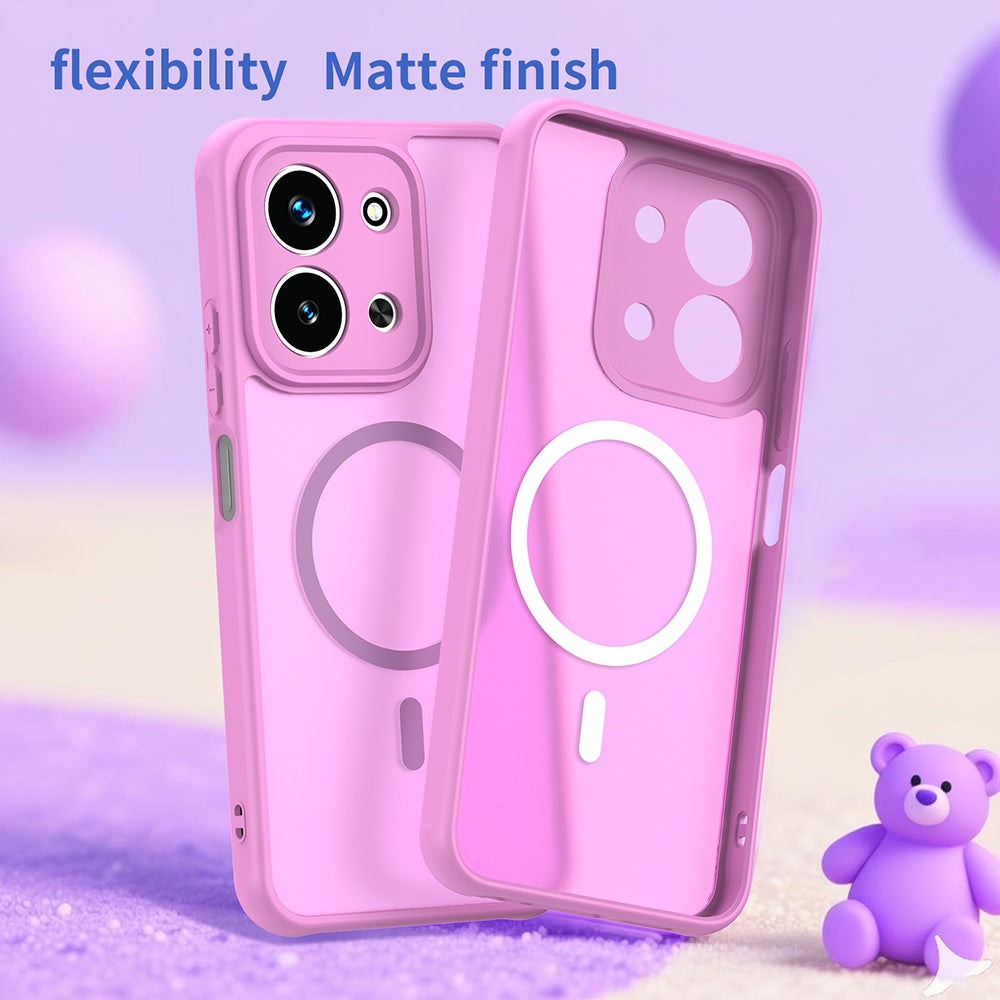MagSafe Case for Xiaomi Redmi 15C 5G / 15C 4G, Techsuit, HaloFrost II, Pink