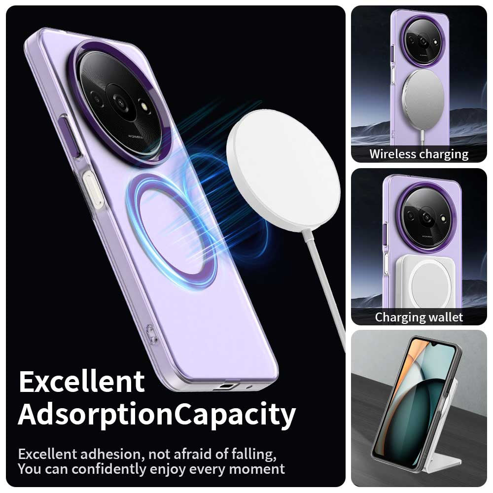 Custodia MagSafe per Xiaomi Redmi A3x / A3, Techsuit, CandyCase, Viola