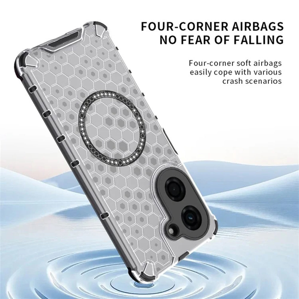 Custodia MagSafe per Xiaomi Redmi A5 4G (Regionale), Techsuit, HoneyComb Shield, Nera