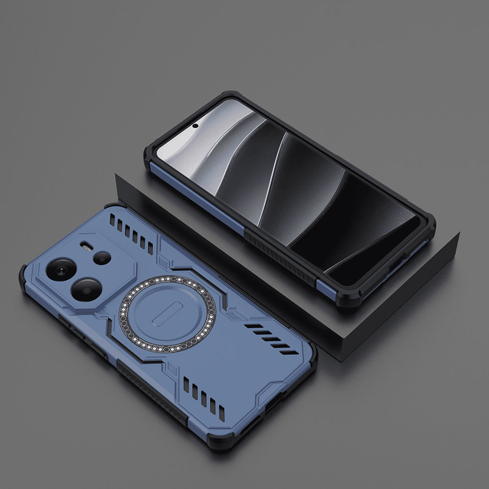 Custodia MagSafe per Xiaomi Redmi Note 14 4G (Regionale), Techsuit, ArmorMag, Blu
