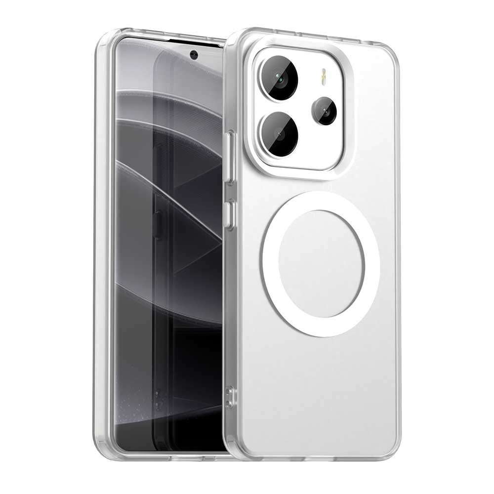 Custodia MagSafe per Xiaomi Redmi Note 14 4G (Regionale), Techsuit, CandyCase, Bianca