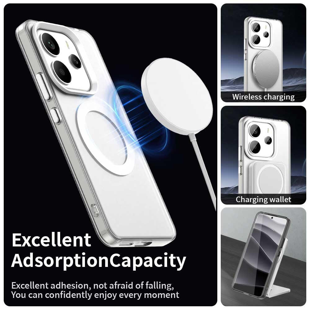 Custodia MagSafe per Xiaomi Redmi Note 14 4G (Regionale), Techsuit, CandyCase, Bianca