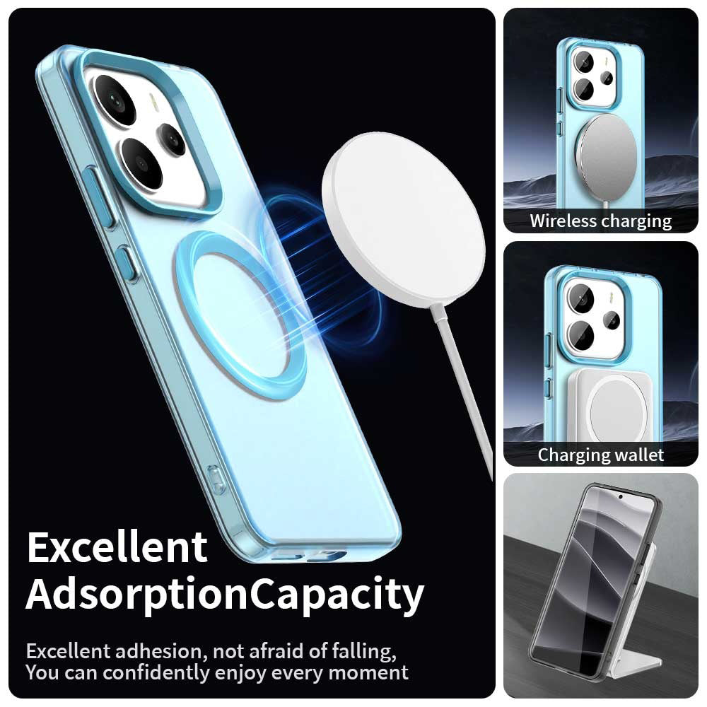 Custodia MagSafe per Xiaomi Redmi Note 14 4G (Regionale), Techsuit, CandyCase, Blu