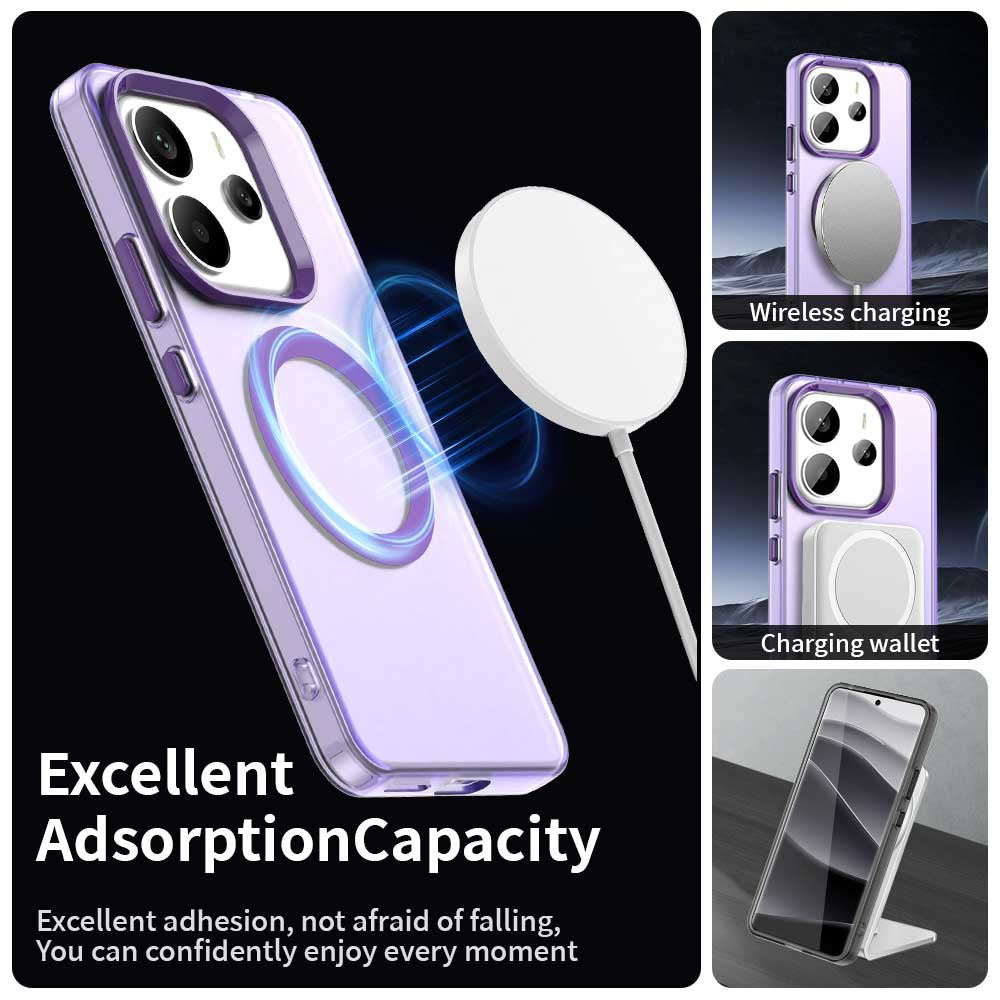 Custodia MagSafe per Xiaomi Redmi Note 14 4G (Regionale), Techsuit, CandyCase, Viola